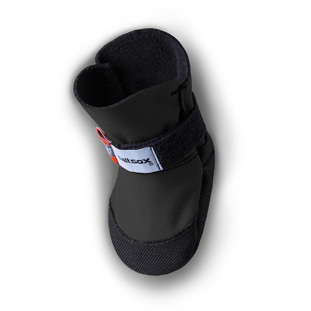 SaltSox Fleece-Lined Dog Booties in Blizzard Black (Made in the USA) Wear SALTSOX