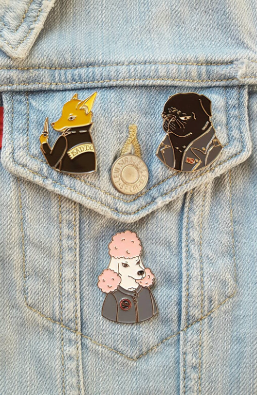 THESE THINGS | Bad Biter Gang Mean Puggin Enamel Pin Human THESE THINGS   