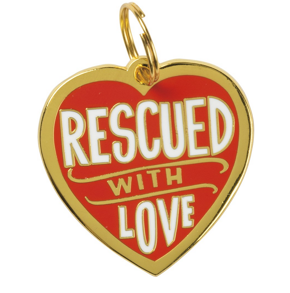 PRIMITIVES BY KATHY | Rescued with Love Charm Dog Tag PRIMITIVES BY KATHY   