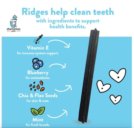 The Tooth Berry Dental Stick Upcycled Dog Treats Eat SHAMELESS PETS   