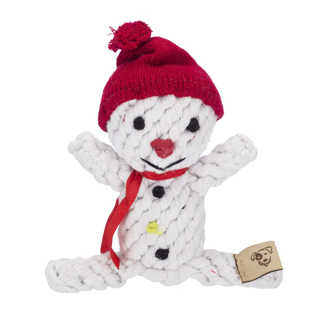 Snowman Rope Dog Toy Play JAX & BONES   