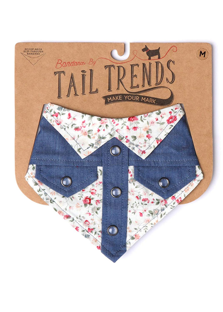 TAIL TRENDS | Floral Western Bandana Accessories TAIL TRENDS   