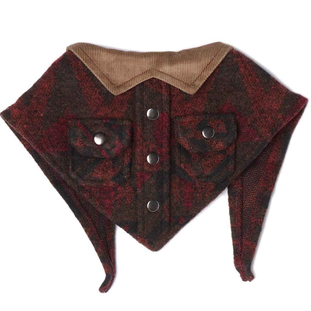 TAIL TRENDS | Lumberjack Bandana with Tan Collar Accessories TAIL TRENDS   