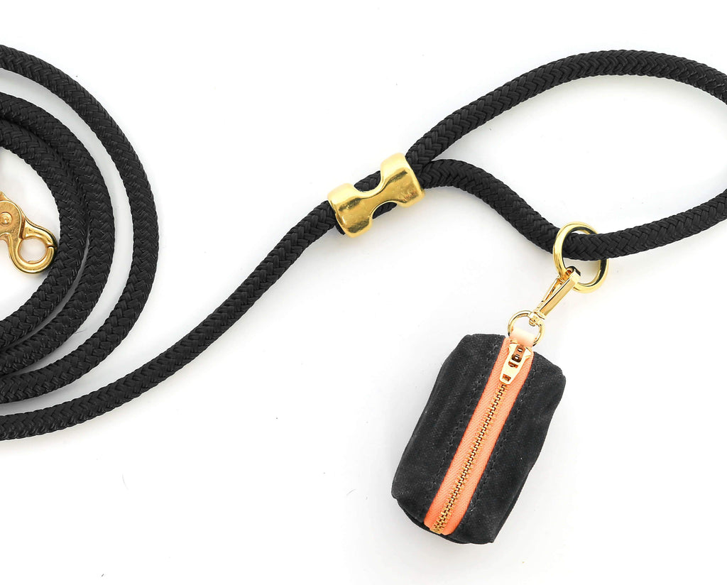 THE FOGGY DOG | Onyx Waxed Canvas Leash Bag Add-Ons THE FOGGY DOG   