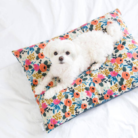 Floral dog bed top