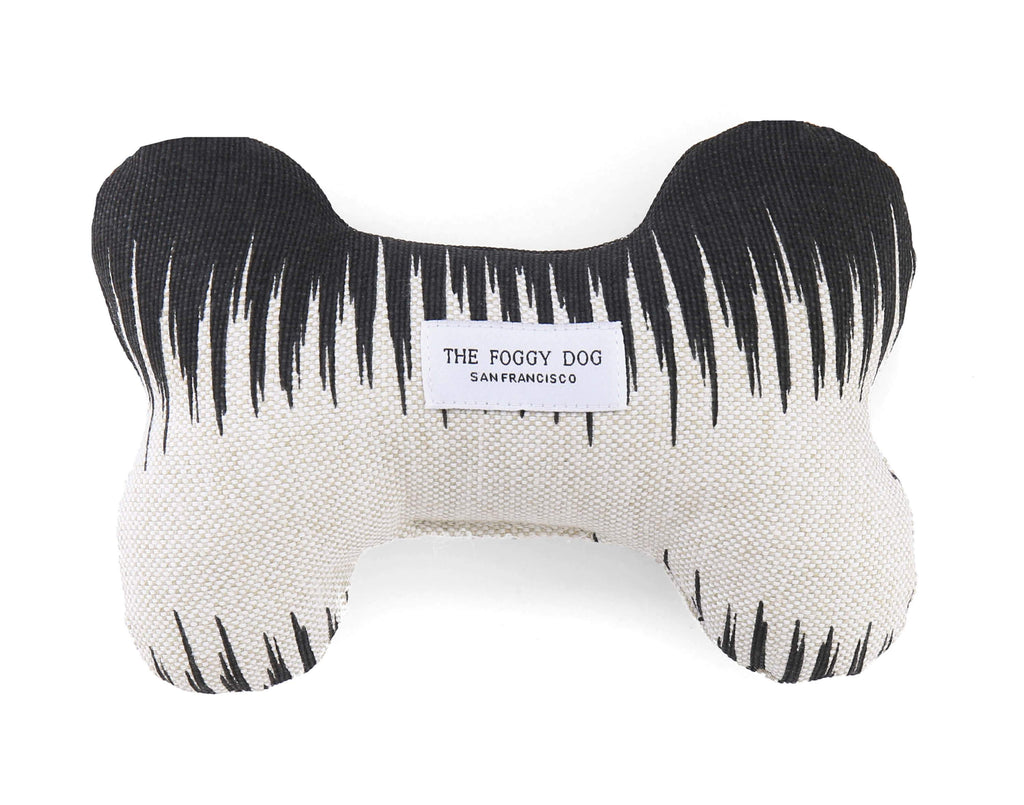THE FOGGY DOG | Zebra Ikat Stripe Dog Bone Toy Toys THE FOGGY DOG   