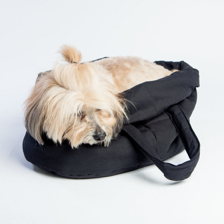 Oval Bed Dog Bag in Black Carry TOPZOO   
