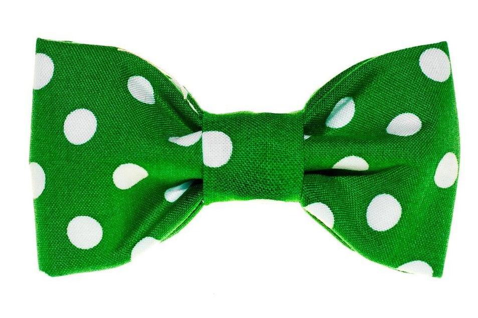 TRISH HAMPTON | Big Green Dots Bow Tie Accessories TRISH HAMPTON   