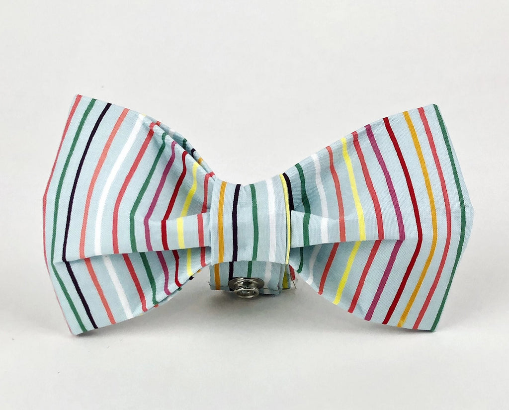 Rainbow Stripe Bow Tie (FINAL SALE) Accessories TRISH HAMPTON   