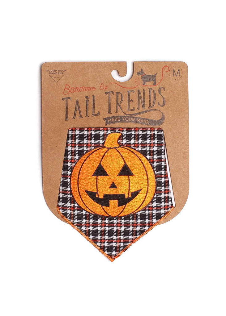 TAIL TRENDS | Pumpkin Foil Bandana Accessories TAIL TRENDS   