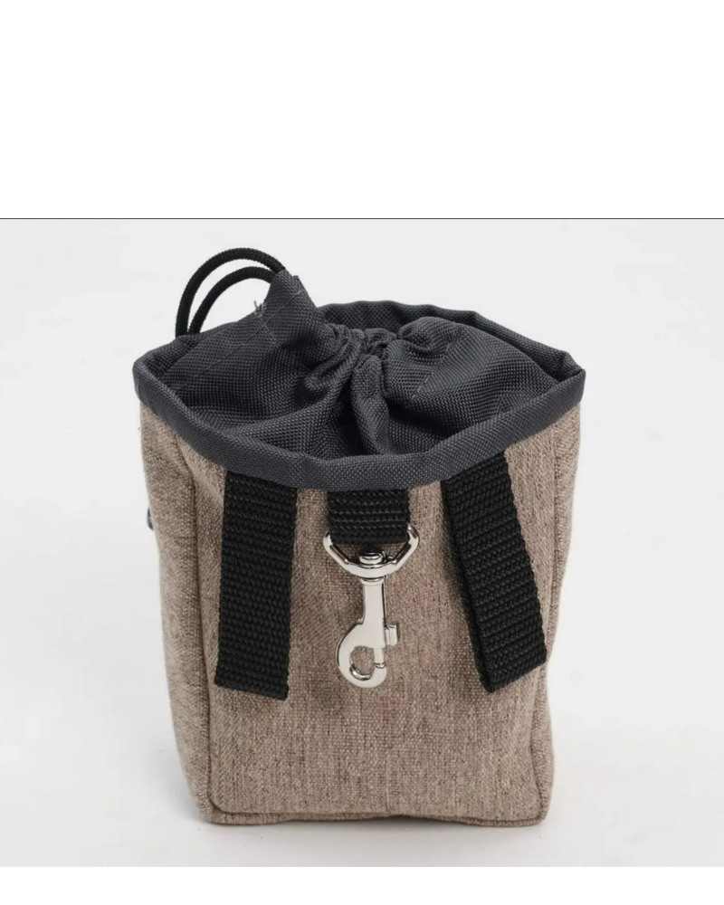 Drawstring Snack Bag in Grey or Tan<br>(FINAL SALE) WALK DOGS IN THE CITY   
