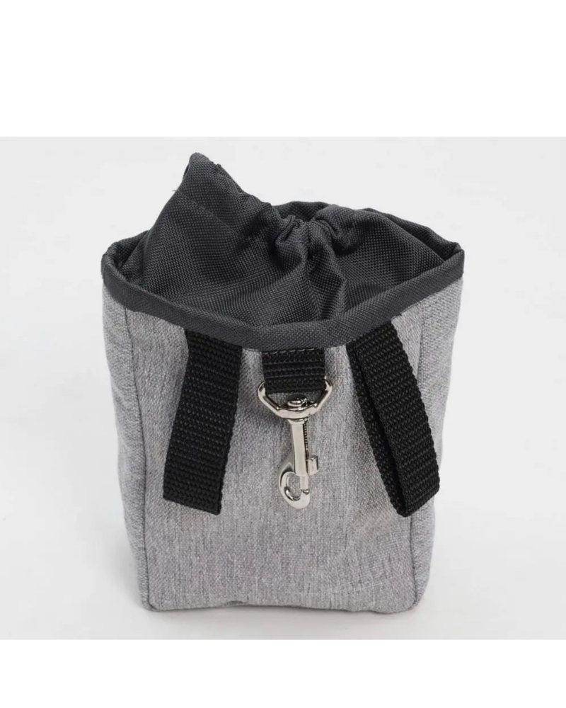 Drawstring Snack Bag in Grey or Tan<br>(FINAL SALE) WALK DOGS IN THE CITY   