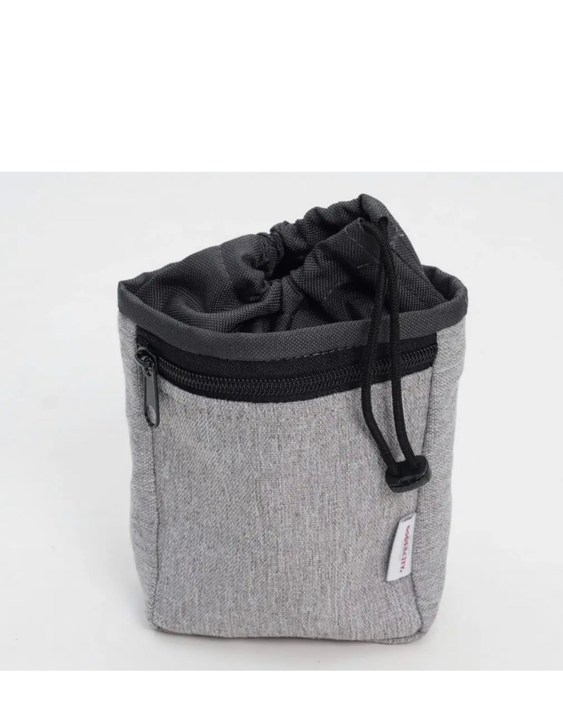 Drawstring Snack Bag in Grey or Tan<br>(FINAL SALE) WALK DOGS IN THE CITY Grey  