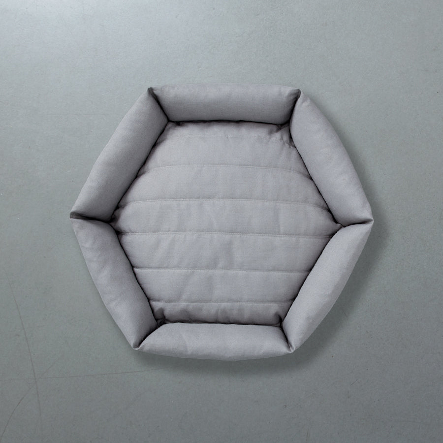 VELVET HIPPO | Hex Cushion in Fog Sleep VELVET HIPPO   