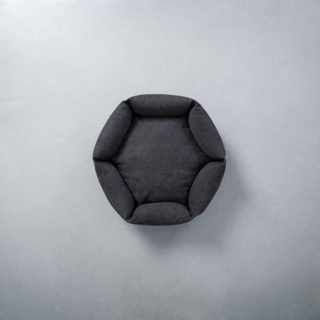 Rugged Canvas Hex Cushion in Shadow (Custom/Drop-Ship) Sleep VELVET HIPPO   