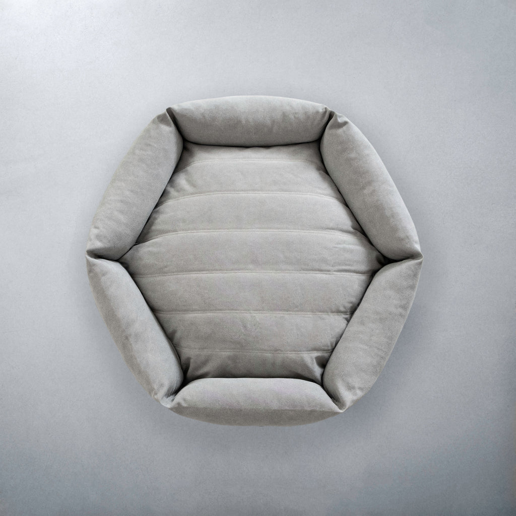 Rugged Canvas Hex Cushion in Stone (FINAL SALE) HOME VELVET HIPPO   
