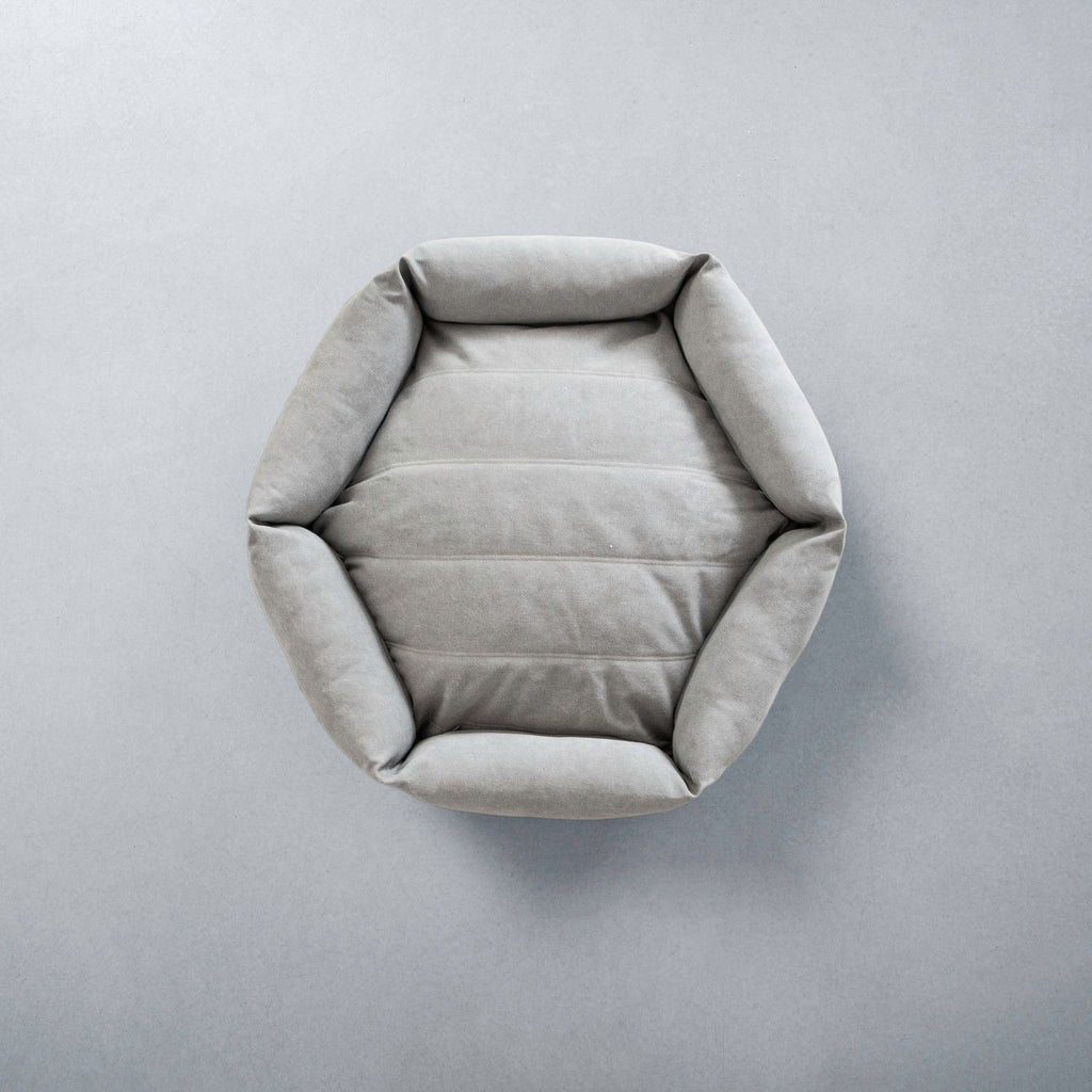 Rugged Canvas Hex Cushion in Stone (FINAL SALE) HOME VELVET HIPPO   