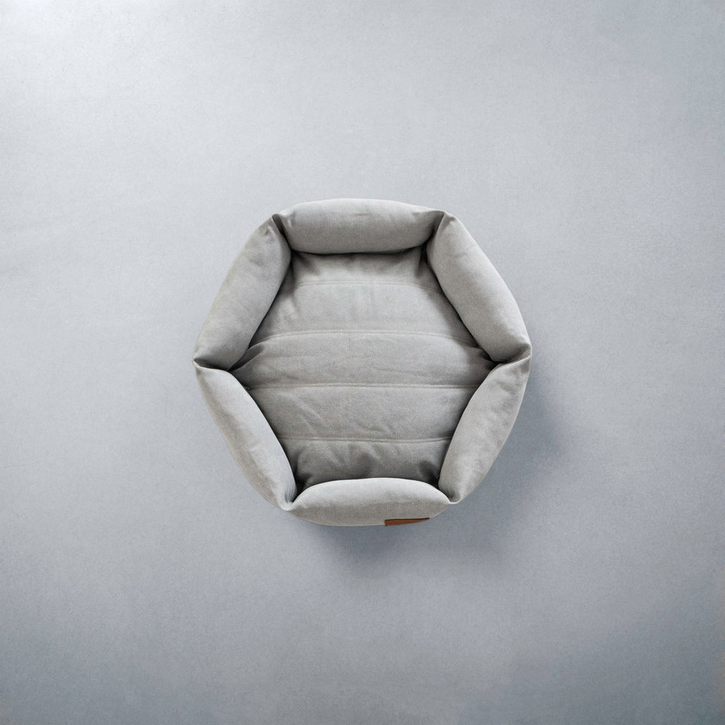 Rugged Canvas Hex Cushion in Stone (FINAL SALE) HOME VELVET HIPPO   