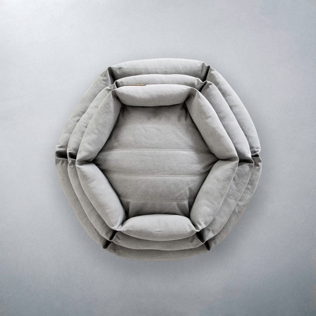 Rugged Canvas Hex Cushion in Stone (FINAL SALE) HOME VELVET HIPPO   