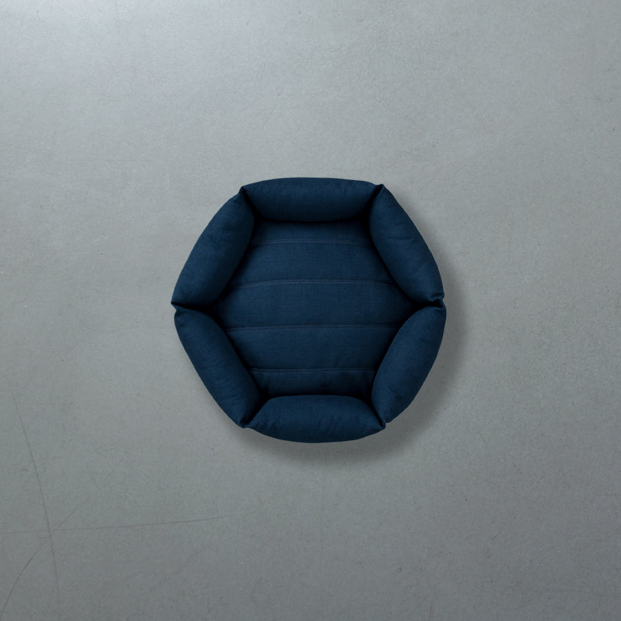 VELVET HIPPO | Hex Cushion in Harbor Blue Sleep VELVET HIPPO   