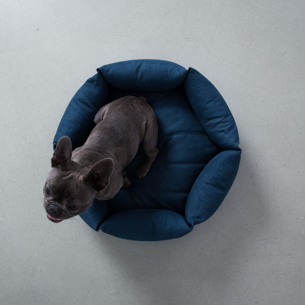 VELVET HIPPO | Hex Cushion in Harbor Blue Sleep VELVET HIPPO   