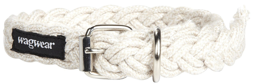 Braided Fisherman Dog Leash in Off-White (Made in the USA) WALK WAGWEAR   