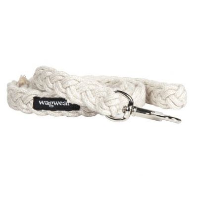 Braided Fisherman Dog Leash in Off-White (Made in the USA) WALK WAGWEAR   