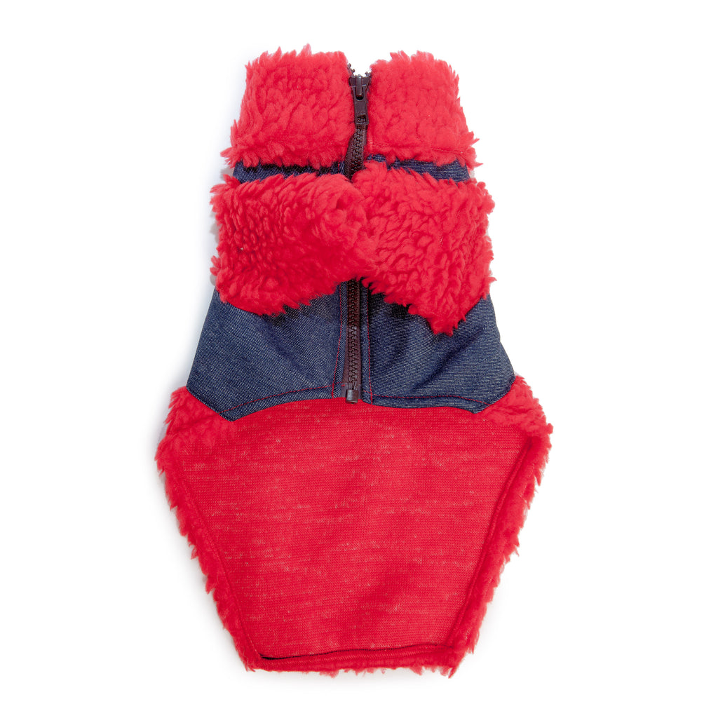 Monkey Fleece in Red and Denim (DOG & CO. Exclusive) (FINAL SALE) Wear WAGWEAR   