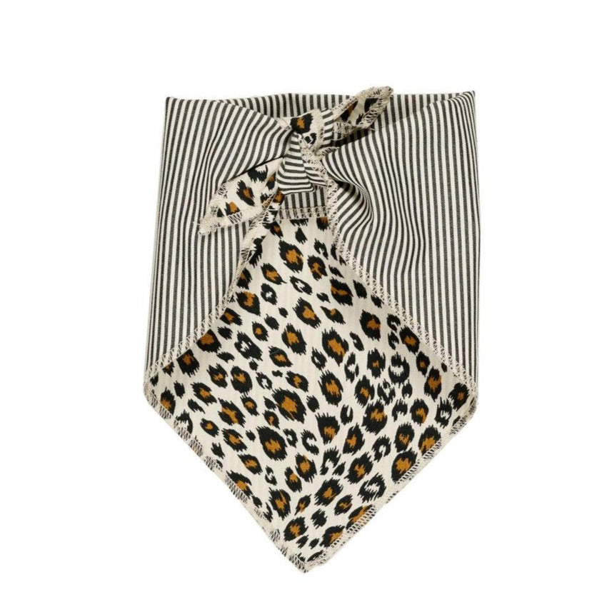 Leopard and Stripe Reversible Bandana (FINAL SALE) Wear WARE OF THE DOG   