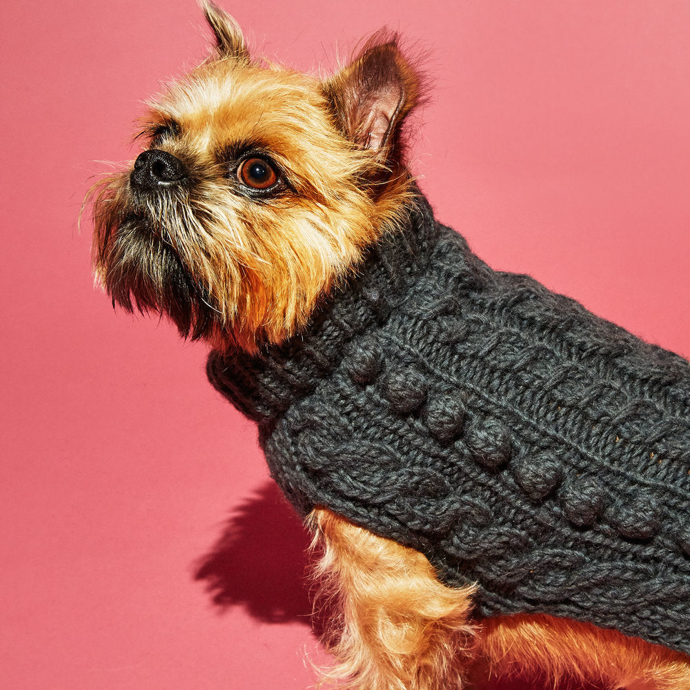 WARE OF THE DOG | Cable Bobble Turtleneck in Grey Apparel WARE OF THE DOG   