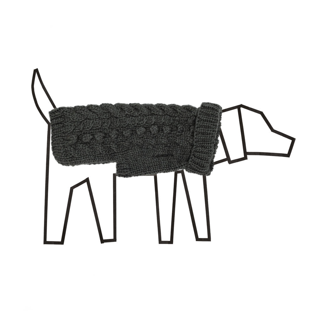 WARE OF THE DOG | Cable Bobble Turtleneck in Grey Apparel WARE OF THE DOG   