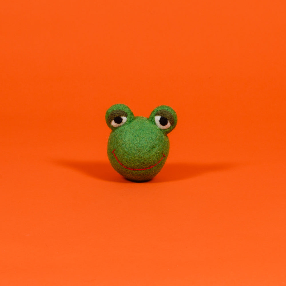 WARE of the DOG | Boiled Wool Frog Face Ball Toy Play WARE OF THE DOG   