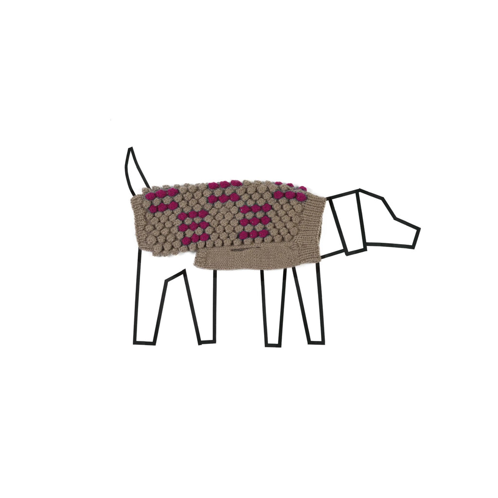 WARE OF THE DOG | Multi Bobble Sweater In Natural/Pink Apparel WARE OF THE DOG   