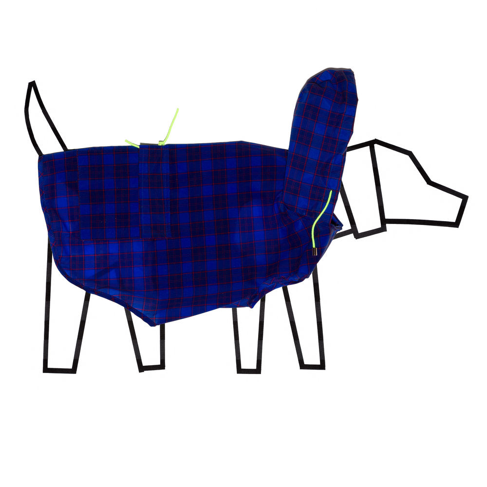 WARE OF THE DOG | Plaid Anorak Raincoat in Purple/Multi Apparel WARE OF THE DOG   