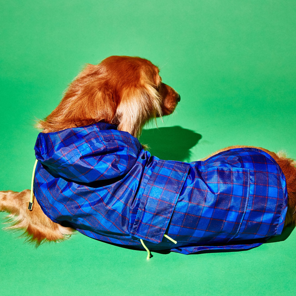 WARE OF THE DOG | Plaid Anorak Raincoat in Purple/Multi Apparel WARE OF THE DOG   