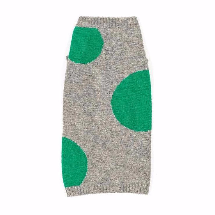 WARE OF THE DOG | Dot Sweater in Grey and Green Apparel WARE OF THE DOG   