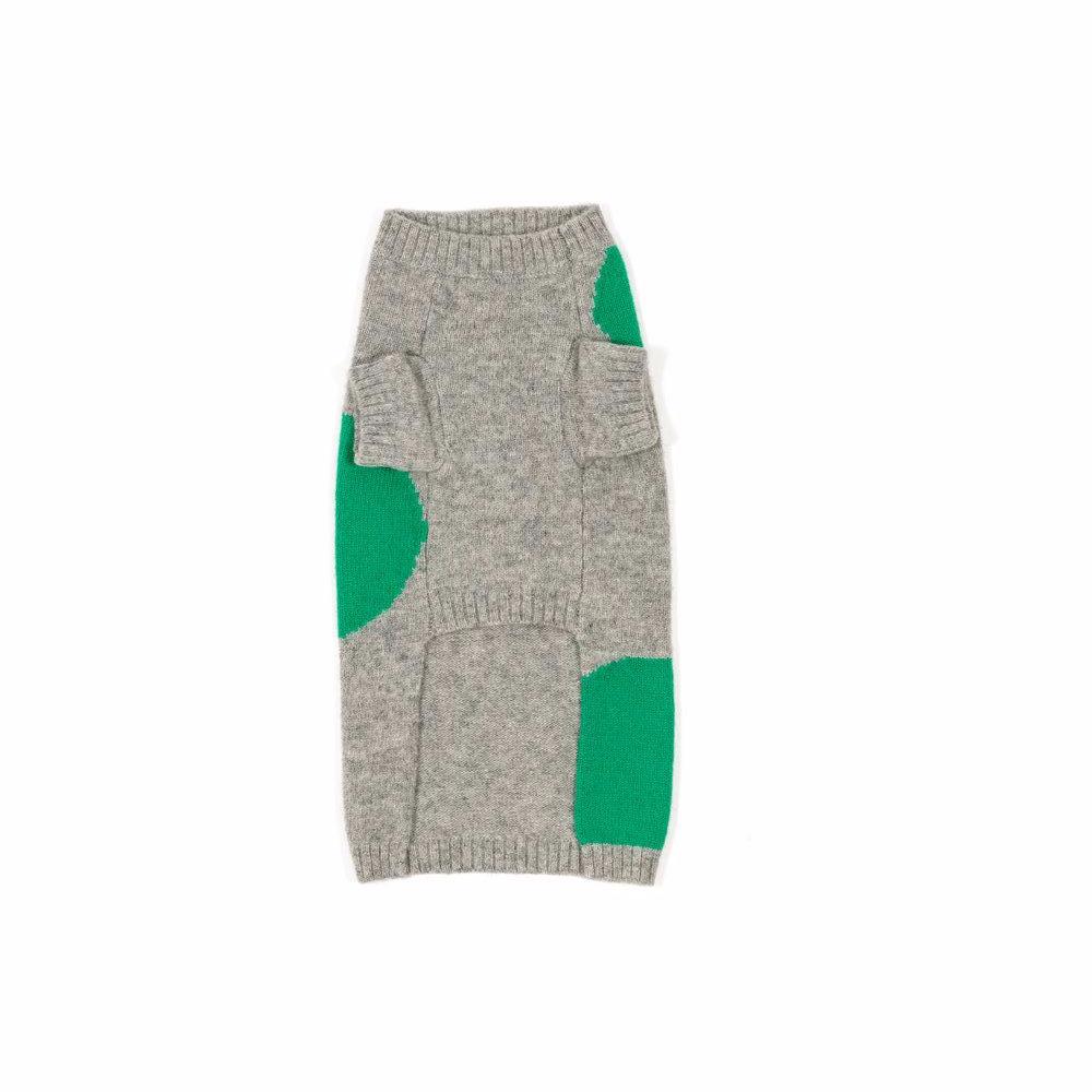 WARE OF THE DOG | Dot Sweater in Grey and Green Apparel WARE OF THE DOG   