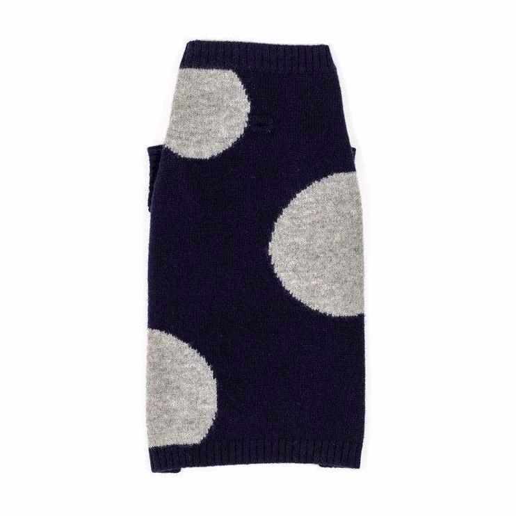 WARE OF THE DOG | Dot Sweater in Navy and Grey Apparel WARE OF THE DOG   