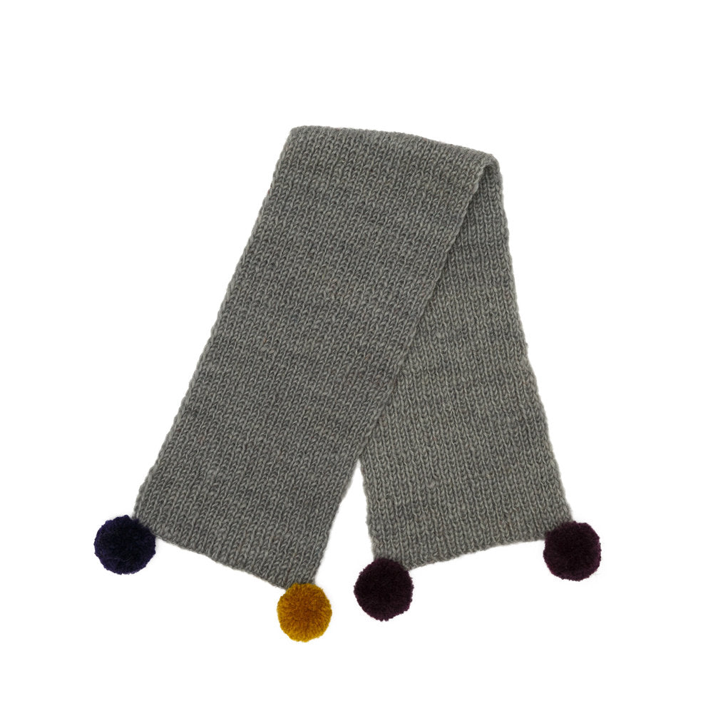 Pom Pom Scarf in Grey (FINAL SALE) Accessories WARE OF THE DOG   