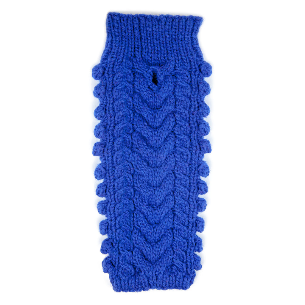 WORTHY DOG | Hand Knit Turtleneck Sweater in Blue Apparel THE WORTHY DOG   