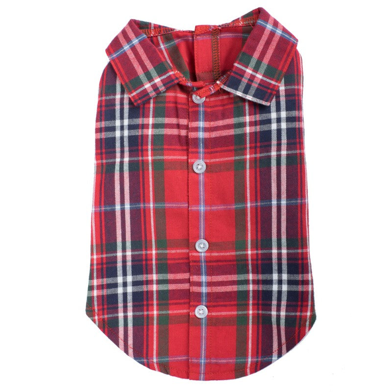 WORTHY DOG | Plaid Shirt in Red Apparel THE WORTHY DOG   