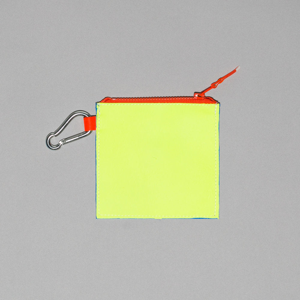 WARE of the DOG I Neon Leather Pouch in Blue/Yellow Add-Ons WARE OF THE DOG   