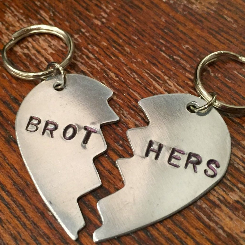 Aluminum Brothers Heart Tag Set (Large) Dog Tag WOWIE GOODS   