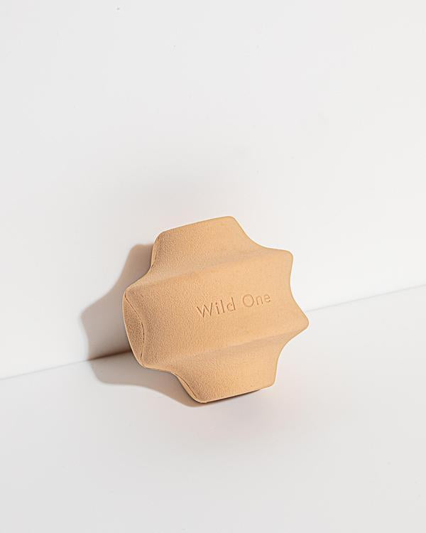 Twist Toss Dog Toy in Tan Play Wild One   
