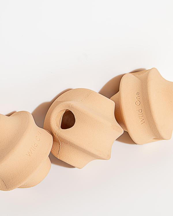Twist Toss Dog Toy in Tan Play Wild One   
