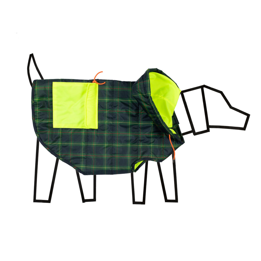 Plaid/Neon Nylon Puffer (FINAL SALE) Coats & Jackets WARE OF THE DOG   