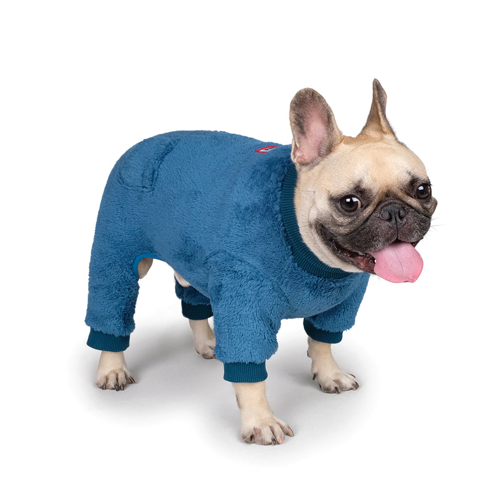 Monster Fleece Warmer Dog Onesie in Teal (FINAL SALE) Wear CHARLIE'S BACKYARD   