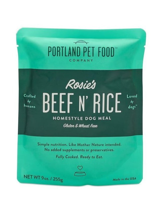 Rosie's Beef N' Rice Meal Pouch for Dogs (Made in the USA) Eat PORTLAND PET FOOD COMPANY   