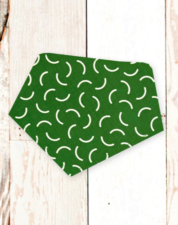 Dog Bandana in Green Pop Print (Made in the USA) << CLEARANCE >> Wear BIBBYBUBBY   