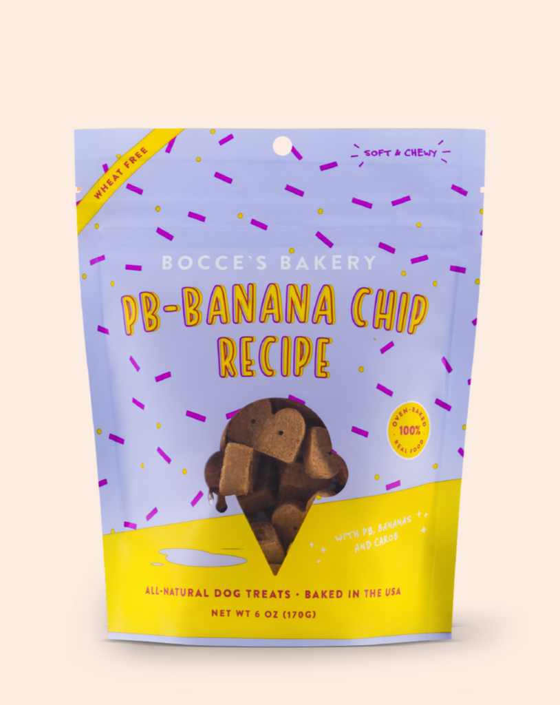 PB & Banana Chip Soft & Chewy Dog Treats Eat BOCCE'S BAKERY   
